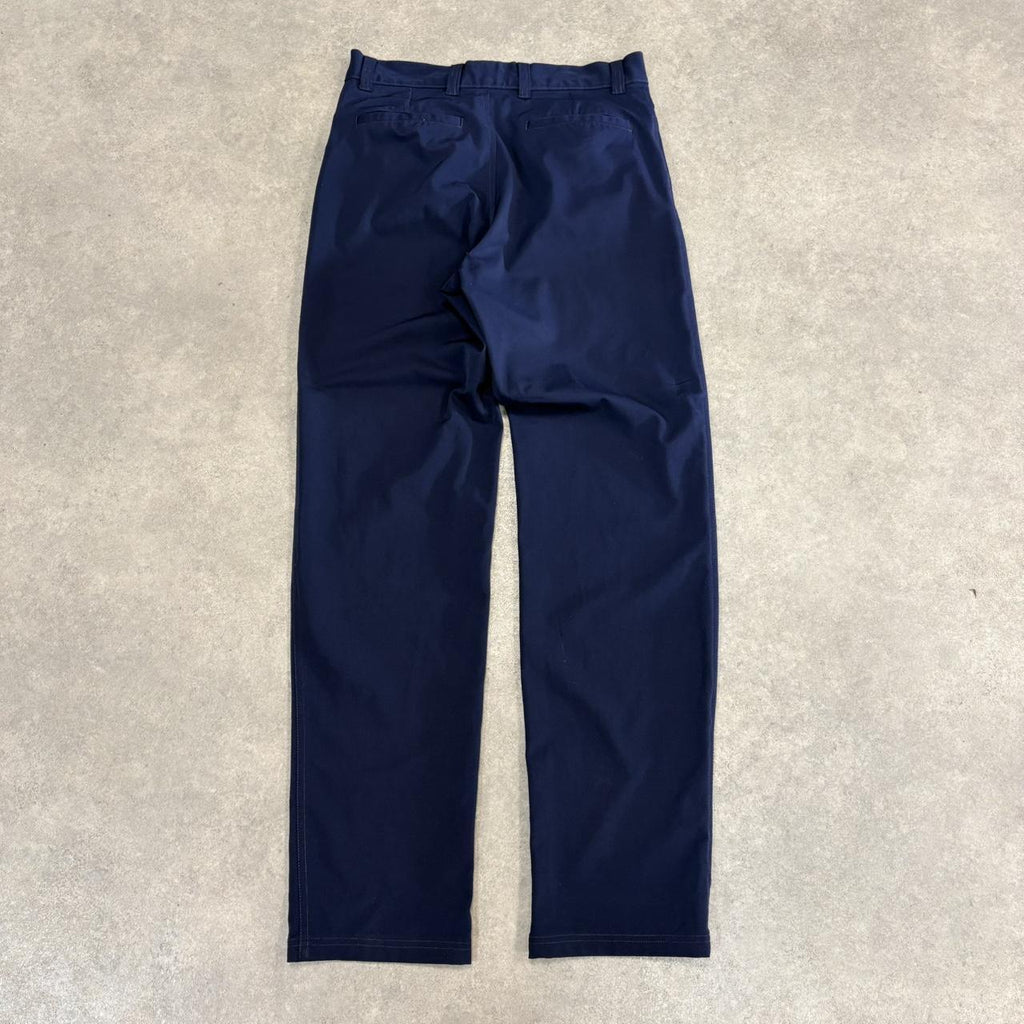 CP1504Q-U - Vintage retro Versace Straight Leg Navy Trousers pants casual workwear #versace #designer #avantgarde #trousers #straightleg