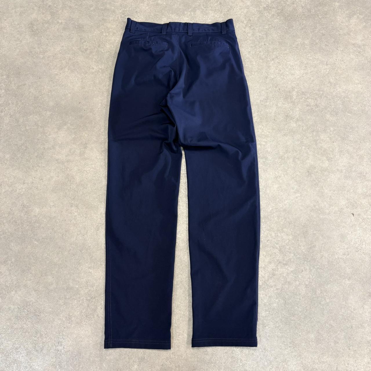 CP1504Q-U - Vintage retro Versace Straight Leg Navy Trousers pants casual workwear #versace #designer #avantgarde #trousers #straightleg