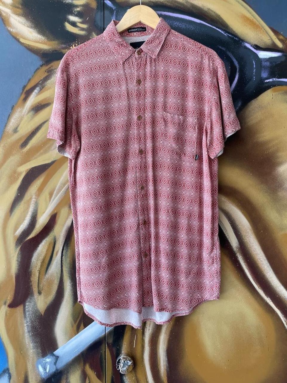 Stussy Geometric Pattern Short Sleeve Shirt