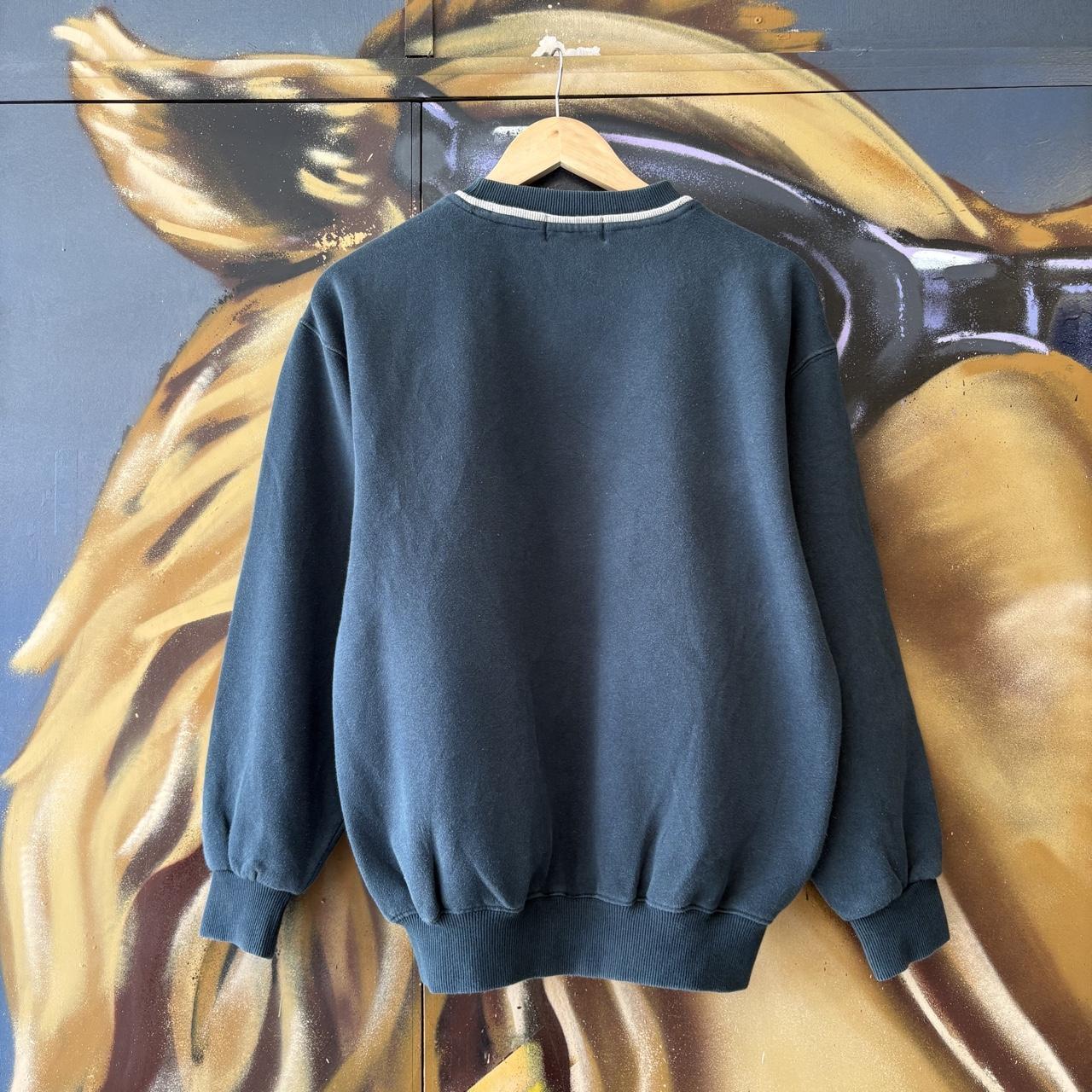 Vintage Dunlop Sweatshirt Mens Medium Navy Motorsport Racing Europe Pullover Jumper Top 90s Y2K 00s
