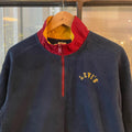 0225A53BR - Vintage Retro Essential Levi’s 1/4 Zip Jumper Sweatshirt with big spellout embroidered logo #90s #sportswear #essential #levis #y2k