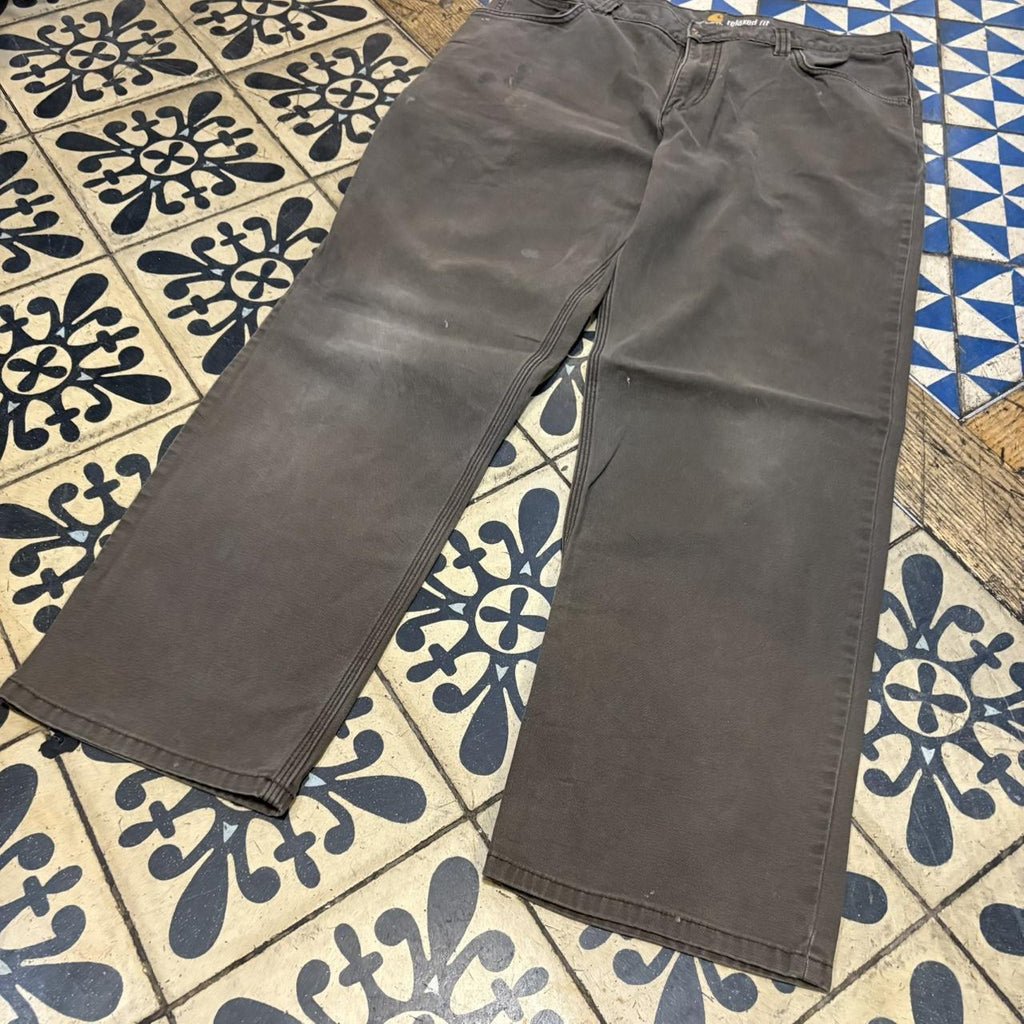 TRW477F-P - Vintage retro essential Grey Carhartt Carpenter Trousers pants casual workwear #skater #utility #workwear #carpenter #carhartt