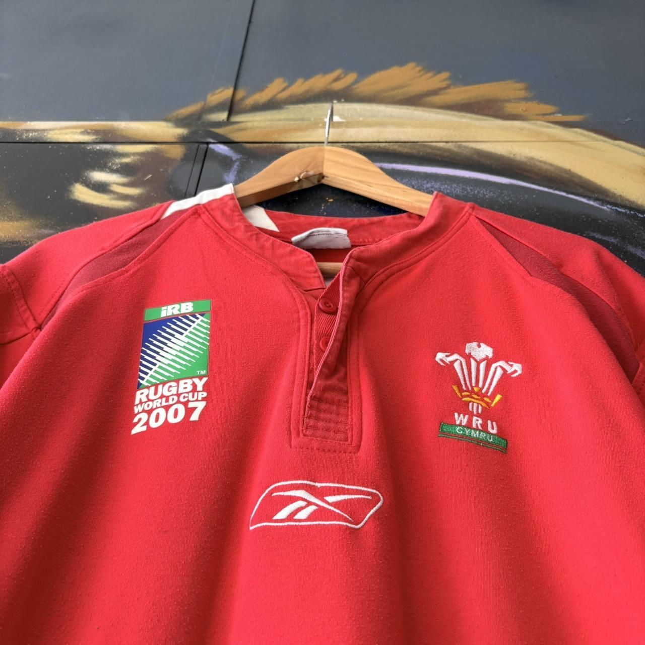 Vintage Reebok Wales Rugby Union 2007 Jersey Shirt Mens XL Red WRU World Cup Top Kit Home 6 Nations 90s Y2K