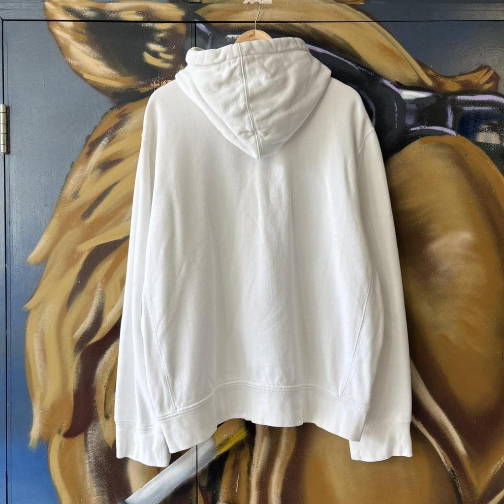 Vintage Ralph Lauren Mens XXL White Full Zip Up Hoodie Old Money Preppy Y2K 90s
