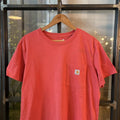 TEE403BR - Vintage Retro Essential Pink Carhartt Pocket Top Tee T-shirt #90s #skater #workwear #y2k #carhartt