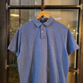 POL210 - Vintage Ralph Lauren Blue Polo Shirt Short Sleeve collared button up top #Y2K #preppy #chiefkeef #golf #oldmoney