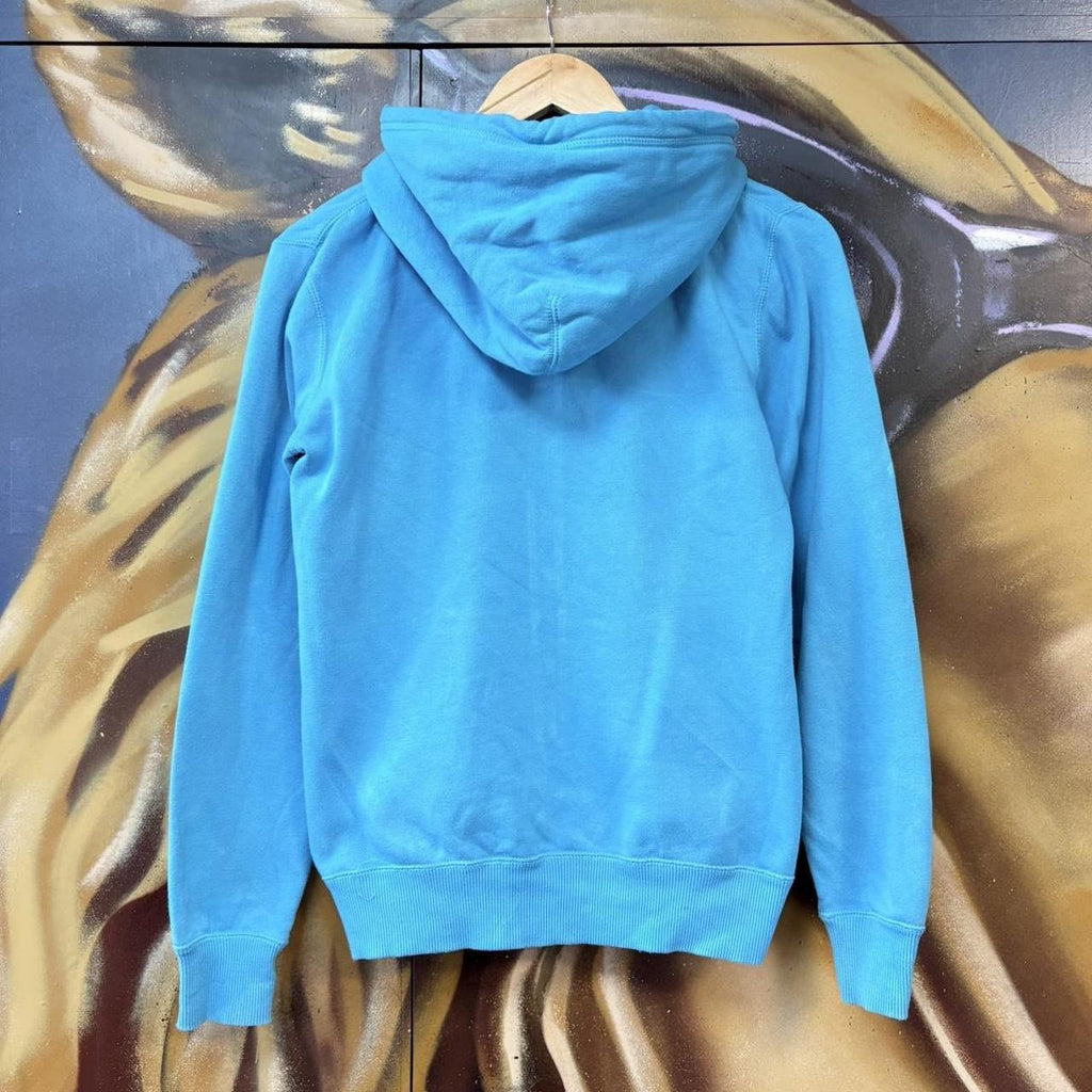 BR1912GE-U - Vintage Retro Essential Light Blue Nike Full Zip Up Sweatshirt Hoodie with embroidered swoosh logo #90s #sportswear #essential #nike #y2k