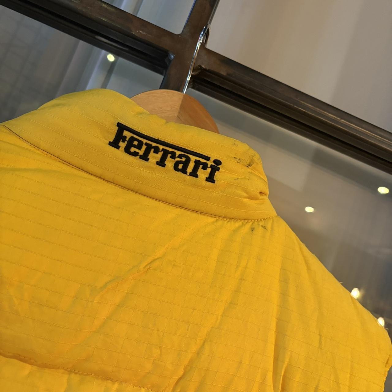POL355BR - Vintage Retro Essential Ferrari Yellow gilet bodywarmer down puffer padded jacket #gorpcore #down #racing #ferrari #f1