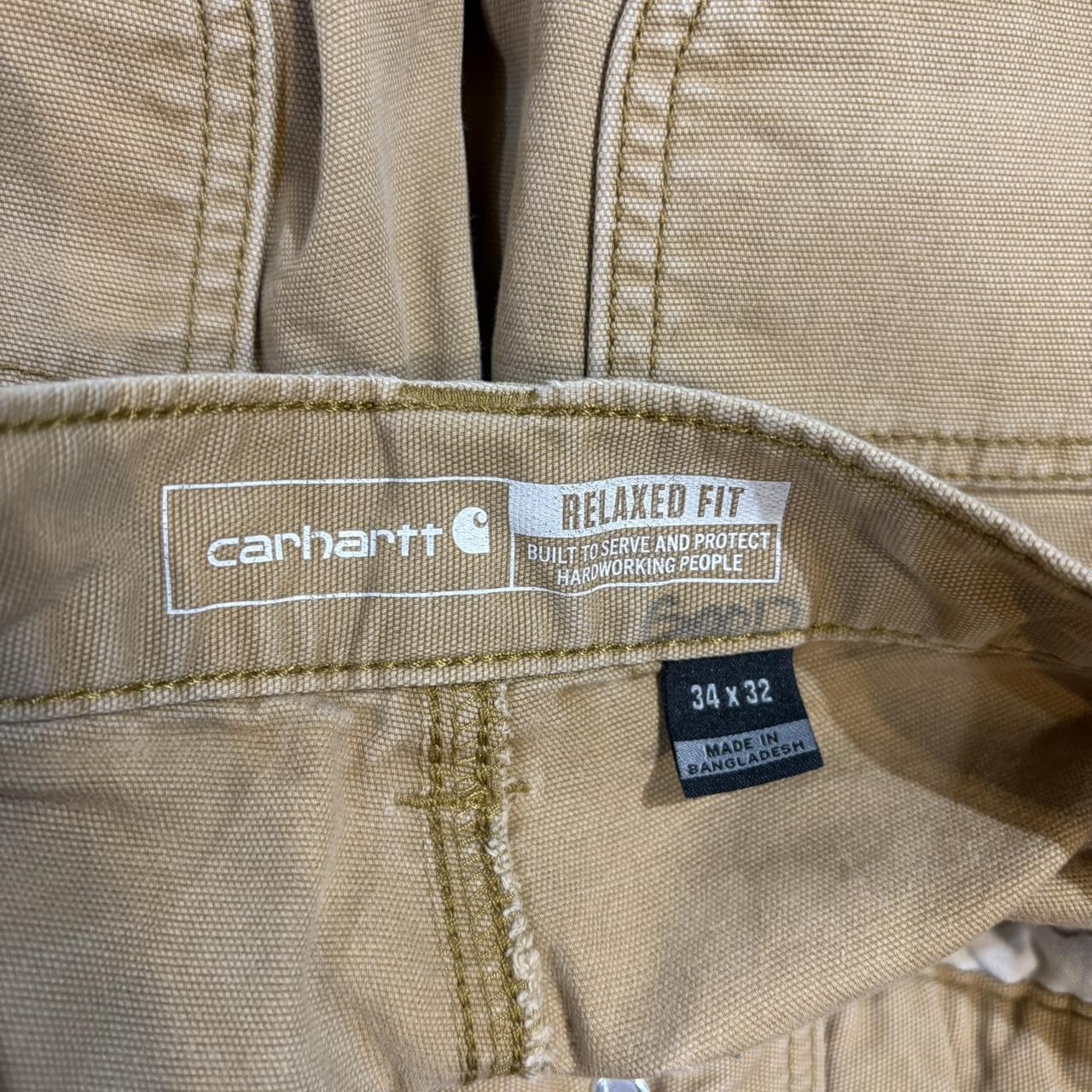 TRW402BR - Vintage retro essential  Tan Carhartt Relaxed Double KneesTrousers pants casual workwear #skater #workwear #carpenter #carhartt #doubleknees
