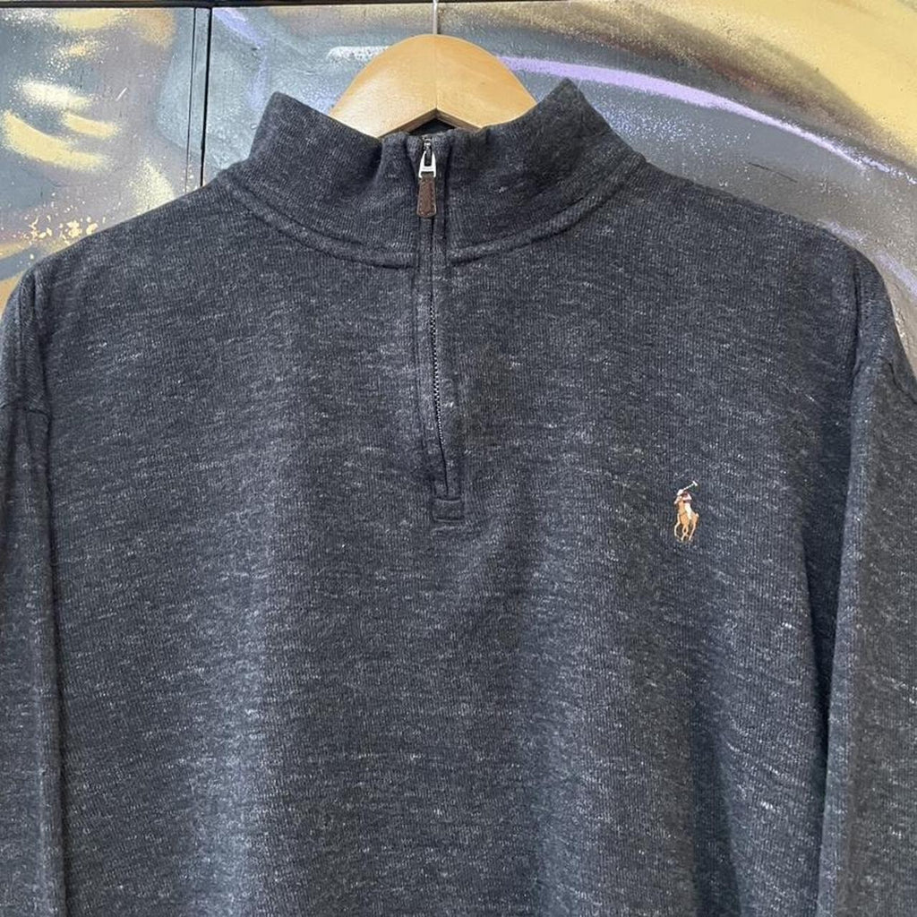 Ralph Lauren 1/4 Quarter Zip Sweatshirt Vintage Retro Preppy