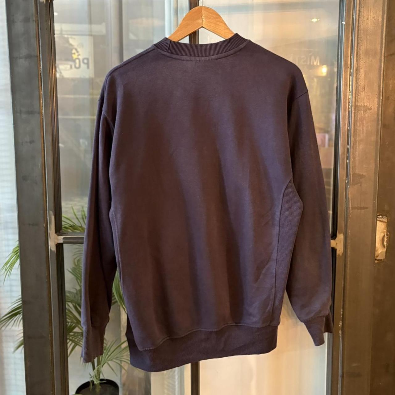 MA0406DZ-P - Vintage Retro Essential Navy Puma Crewneck Jumper Sweatshirt with embroidered patch spell out logo #90s #sportswear #essential #y2k #puma