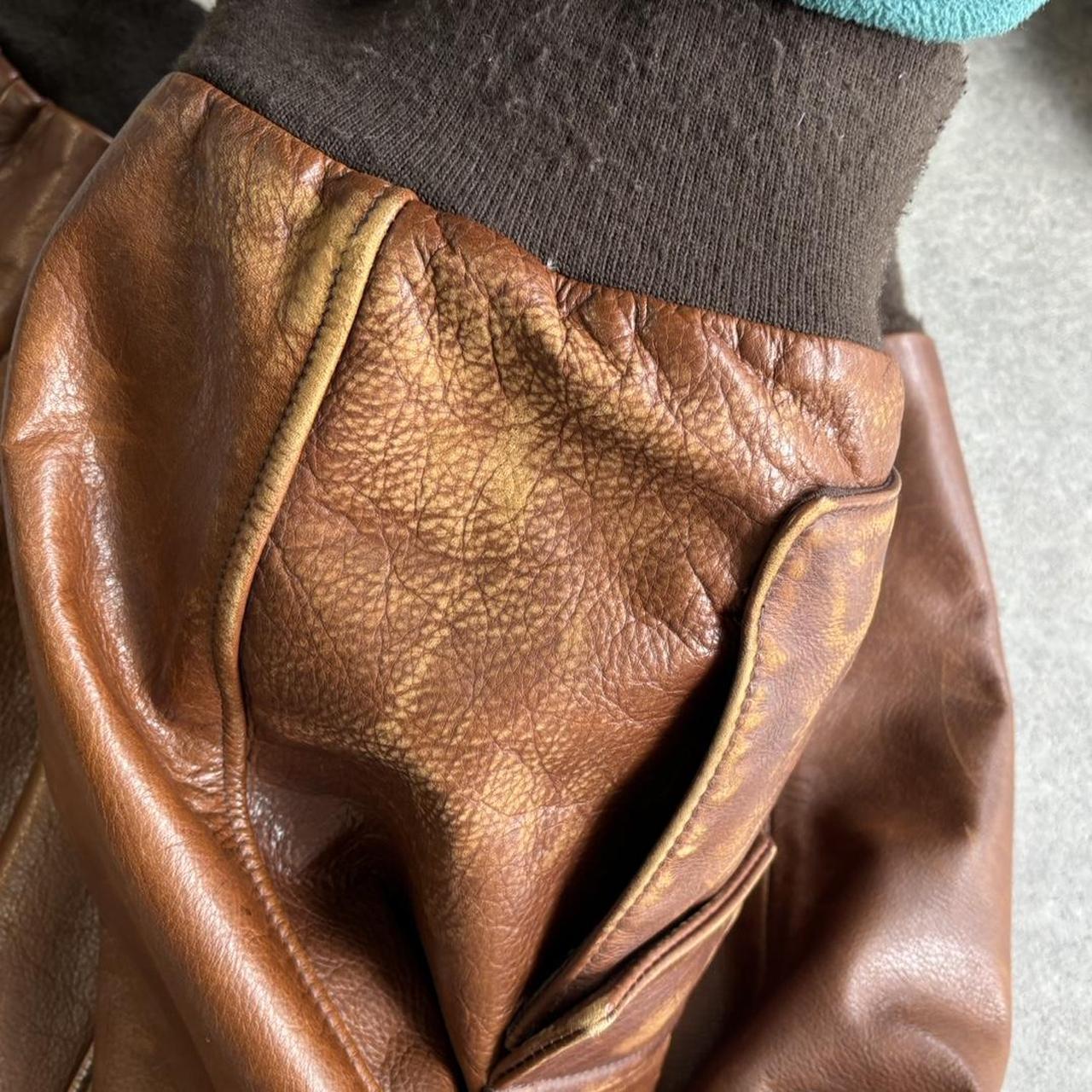 Essential Brown Schott USA x Supreme New York skate leopard print lining type A2 Bomber real cowhide leather flight pilot jacket coat 2015 release with tab as seen