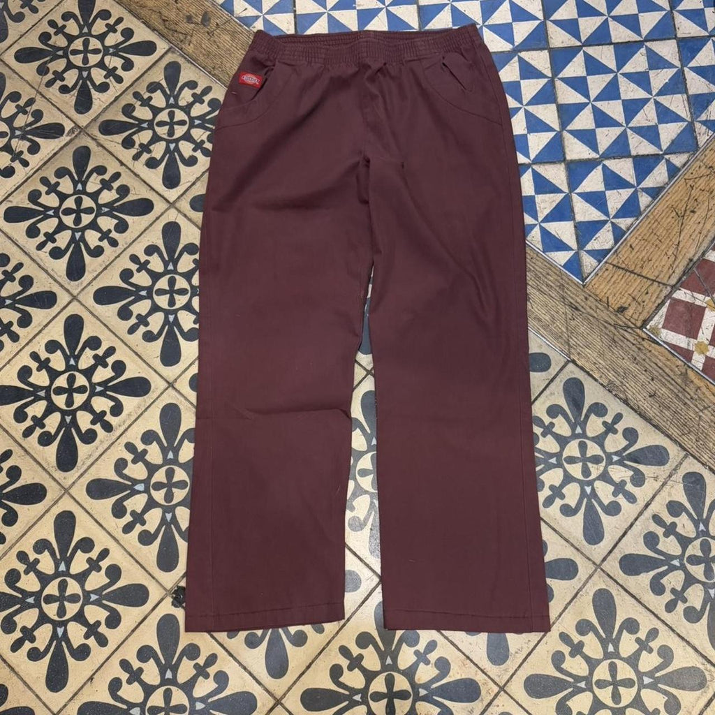 TRW498F-P - Vintage retro essential Maroon Dickies Surfer Parachute 3/4 Loose Lightweight Trousers pants casual workwear #skater #parachute #workwear #surfer #dickies