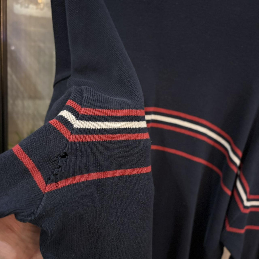 MA0109EX-P - Vintage Retro Essential Navy Lacoste patterned argyle golf grandpa cosby v-Neck sweatshirt crewneck knit Jumper #lacoste #knitjumper #90s #grandad #knitted