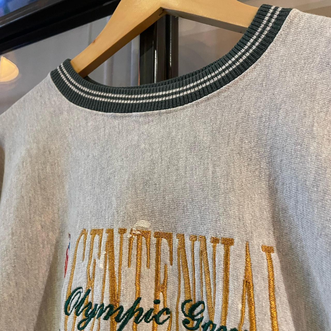 B0425A18BR - Vintage Retro Essential Grey Champion reverse weave Centennial Olympic Games Atlanta 1996 Olympics Crewneck Jumper Sweatshirt with embroidered logo #90s #sportswear #atlanta #olympics #champion