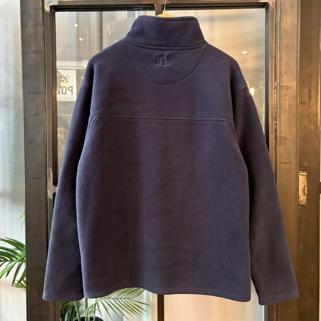 Vintage Animal Quarter Zip Mens Large Navy Blue Essential Fleece 1/4 Ski Surf Sweatshirt Top Y2K 90s