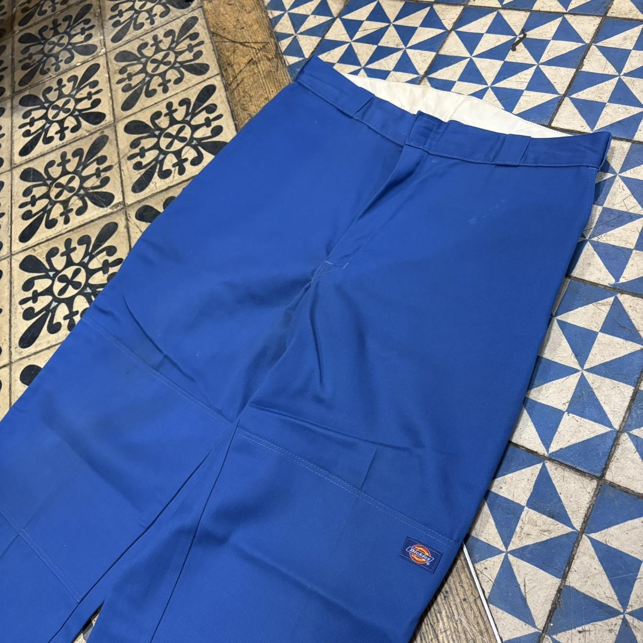 B0425A38BR - Vintage retro essential Blue Dickies Straight Leg Double Knee Trousers pants casual workwear #skater #utility #workwear #doubleknee #dickies