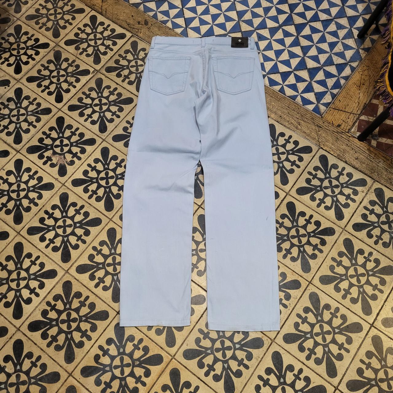 JNS204BR - Vintage retro essential Versace Jeans Courture Light Blue Wash Denim Trousers pants #denim #y2k #guess #denimjeans