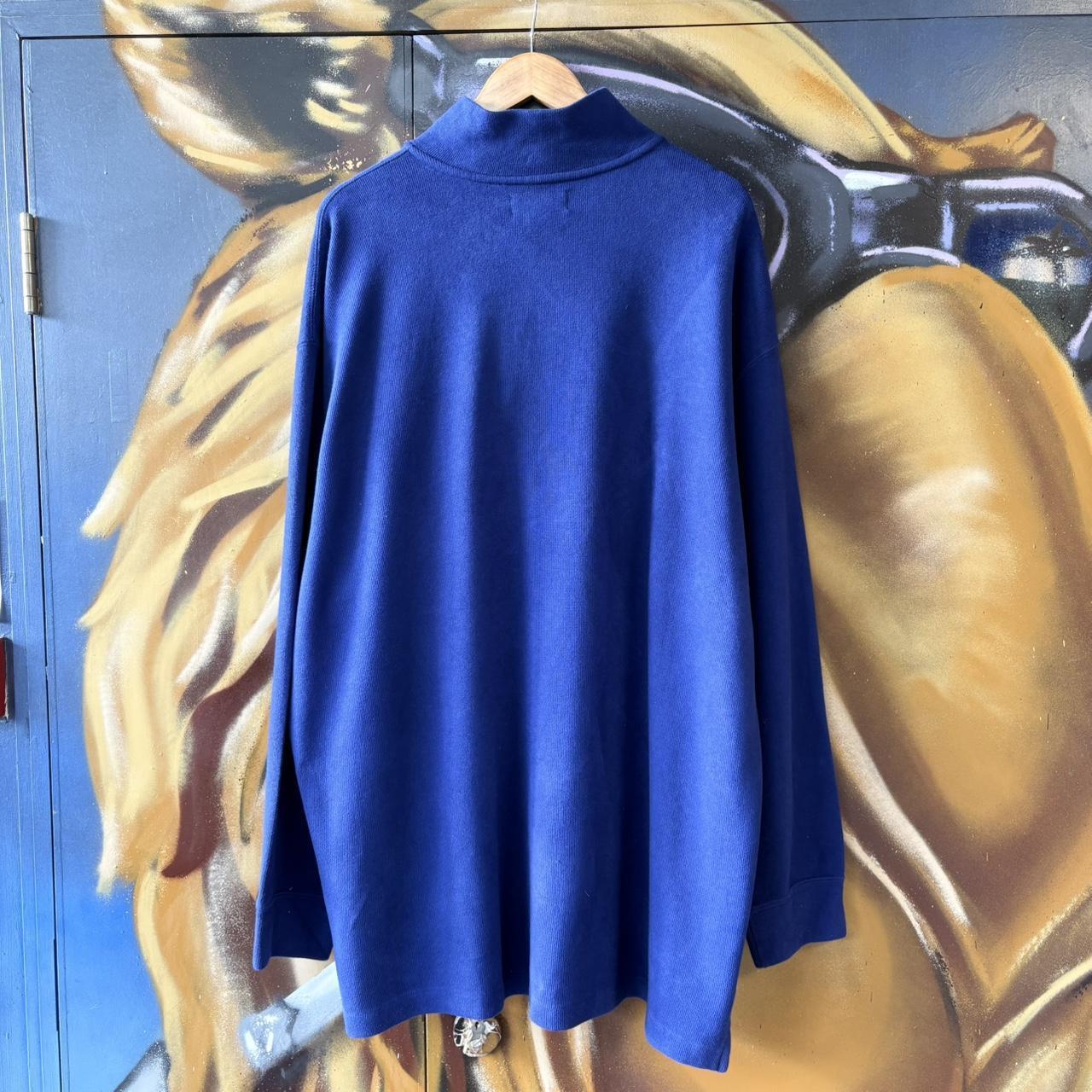 BR1602T-U- Vintage Ralph Lauren Blue 1/4 quarter zip up Sweatshirt jumper fleece top #Y2K #preppy #quarterzip #smartcasual #oldmoney