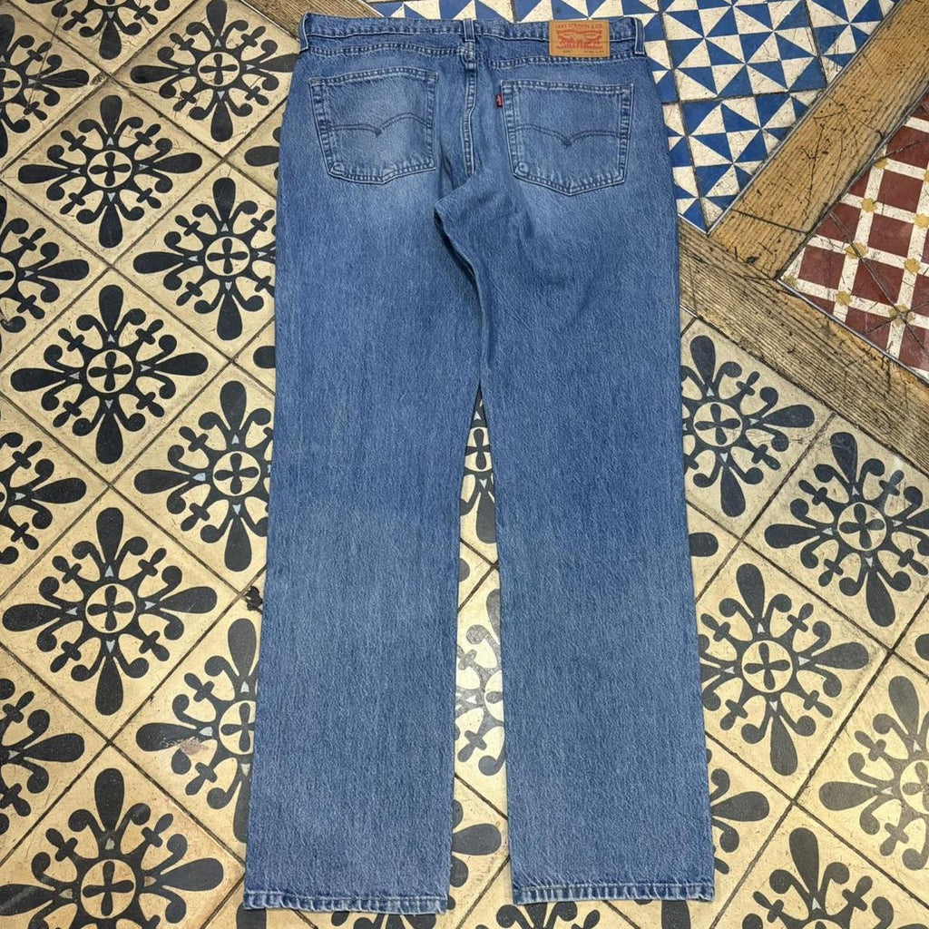TRW603-F - Vintage retro essential  Levi’s 514 Blue Wash Denim Jeans Trousers pants #denim #jeans #levis514 #levis #straightleg