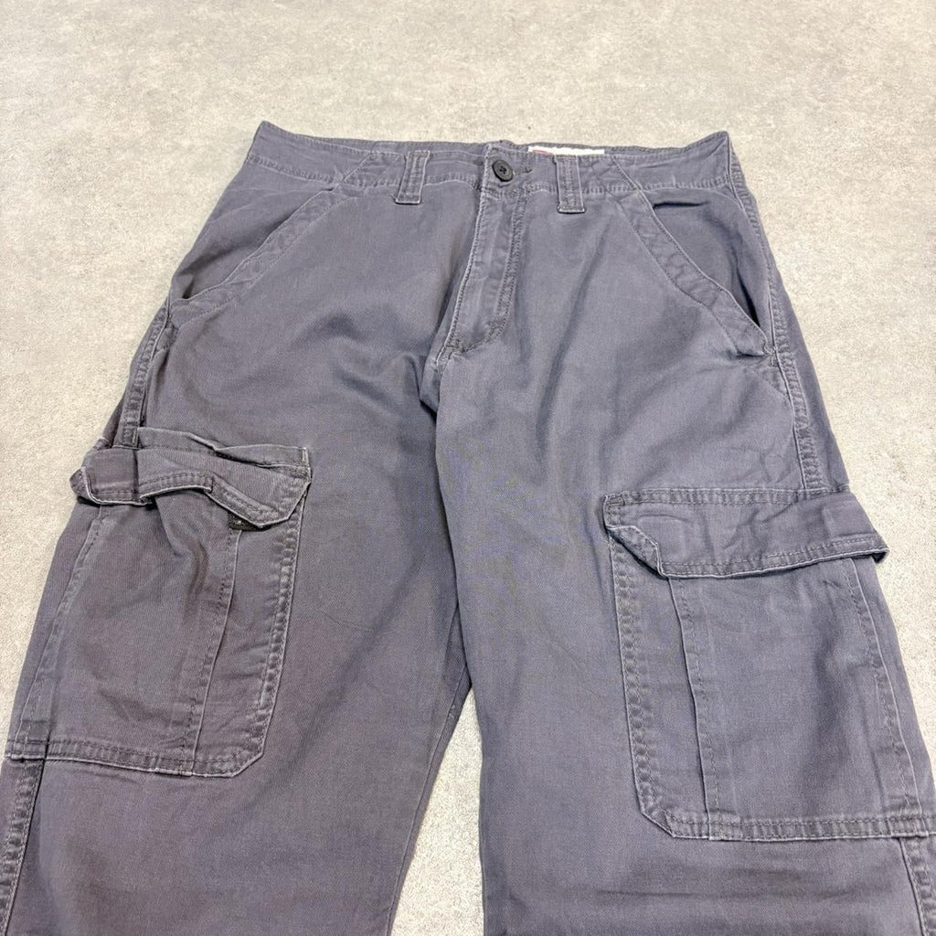 BR2701DW-U - Vintage retro essential  Grey Wrangler carpenter cargo Trousers pants casual workwear #skater #utility #workwear #carpenter #wrangler