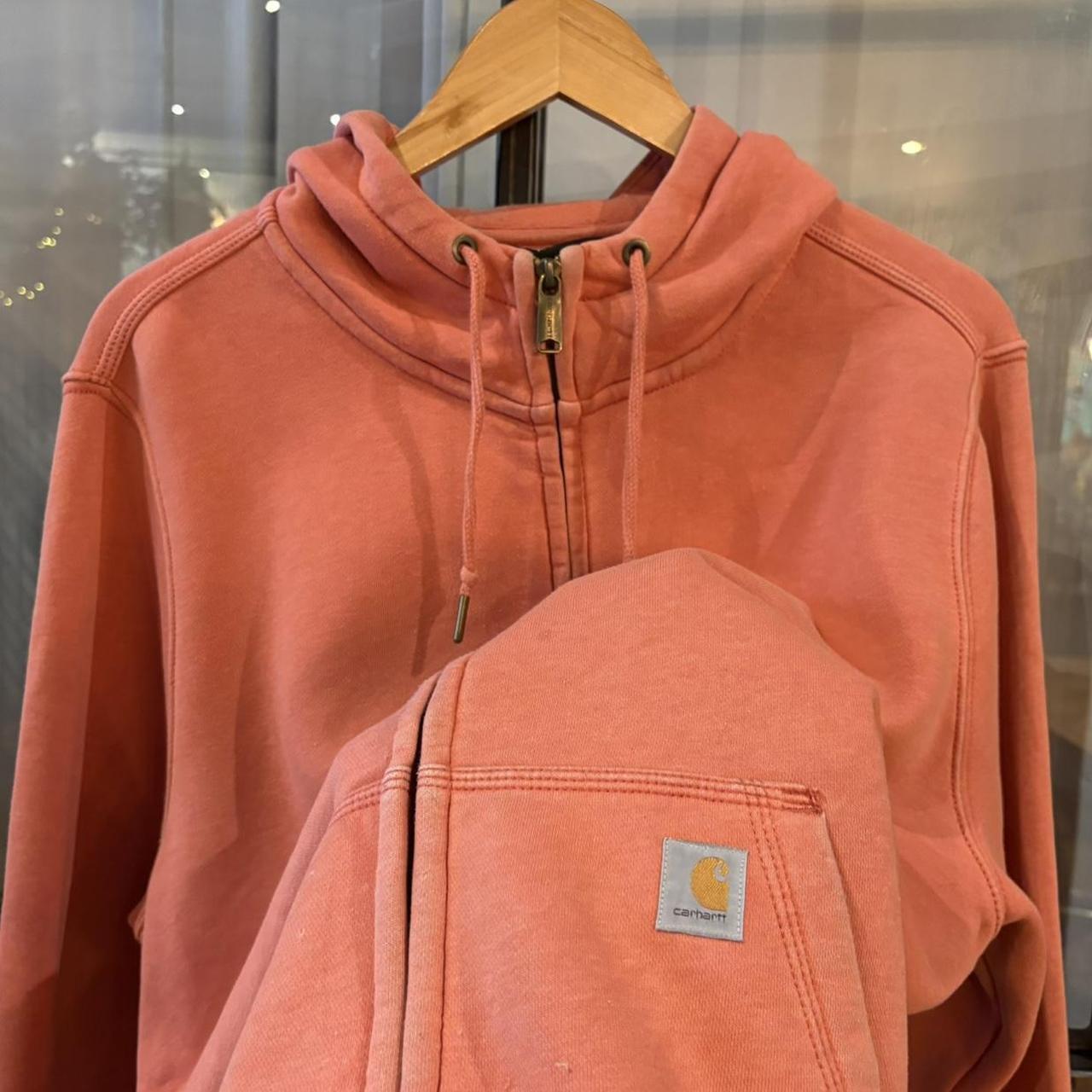 MA0109Z-P - Vintage Retro Essential Pino Carhartt Fulp Zip Sweatshirt Hoodie with embroidered patch pocket logo #carhartt #workwear #hoodie #skater #y2k