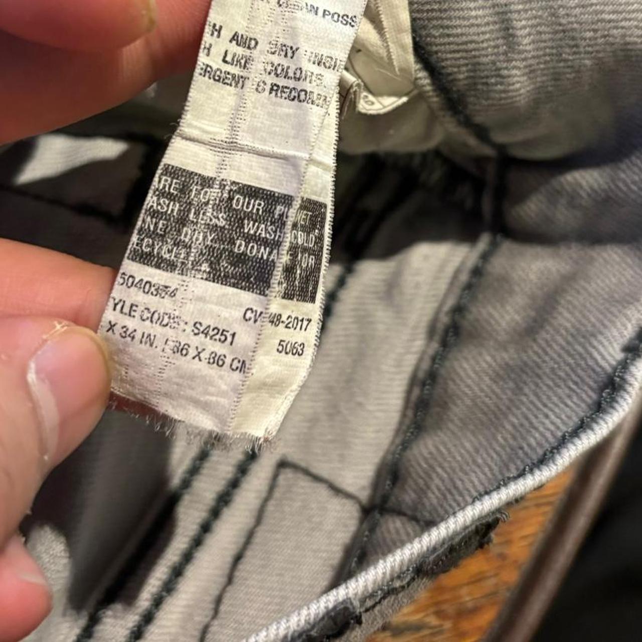 BR1209NO-F - Vintage retro essential  Levi’s Straight Leg Light Grey Wash Denim Jeans Trousers pants #denim #levis #jeans #skater