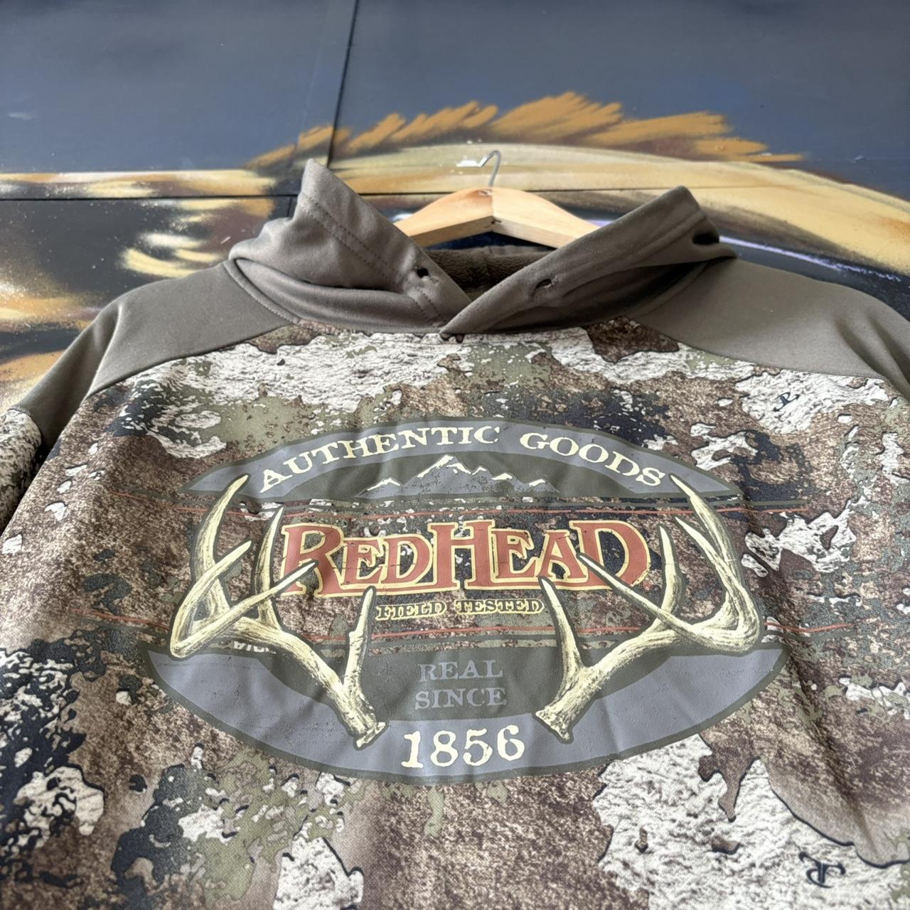 RedHead RealTree Camo Hoodie Large Graphic Logo Hunting Outdoor Streetwear Gorpcore Vintage 90s Y2K