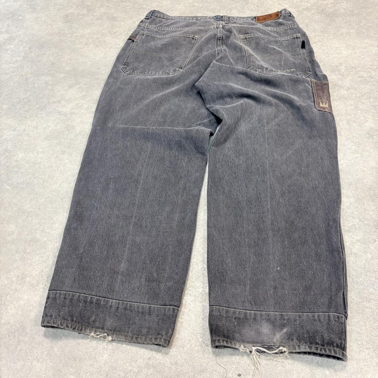 BR1912ZC-U - Vintage retro essential  Damani Dada y2k Baggy carpenter Black Wash Denim Jeans Trousers pants with embroidered labels and detailing #denim ##hiphop #y2k