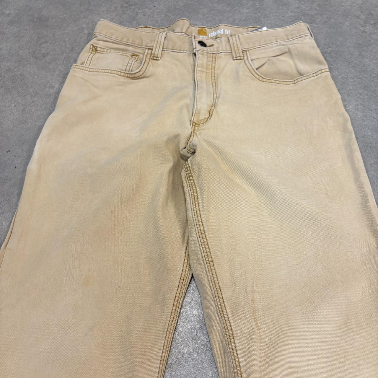 BR2701EL-U - Vintage retro essential  Carhartt Cream carpenter Trousers pants casual workwear #skater #utility #workwear #carpenter #carhartt