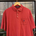 BR1912AH-F - Vintage Retro Ralph Lauren Plain Red Pocket Polo Shirt Short Sleeve collared button up top  #Y2K #preppy #chiefkeef #oldmoney #ralphlauren