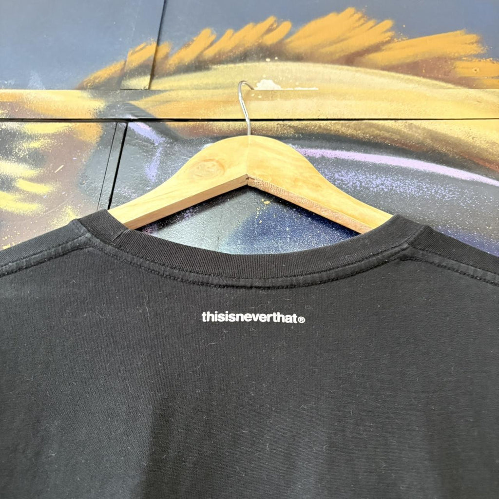 thisisneverthat Logo T-Shirt Mens Large Black Minimal Korean Streetwear Seoul Logo Tee Skate Street Vintage 90s Y2K