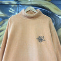 MES1102AW-U - Vintage Retro Essential Peach O’Neill Fleece Mock / Roll Neck Jumper Sweatshirt with embroidered spell out logo #90s #surfer #skater #y2k #oneill