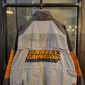 WDB006 - Vintage Retro Harley Davidson Motorcyles Grey Essential Lightweight Windbreaker Full zip up Reflective Jacket no hood #harleydavidson #biker #y2k #motorcycles #reflective