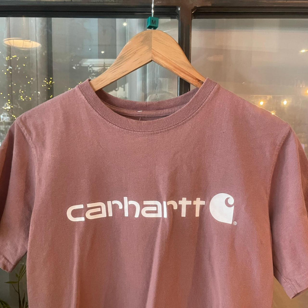 0225H114P - Vintage Retro Essential Carhartt Graphic Print Spellout Top Tee T-shirt #90s #graphic #top #essential #carhartt