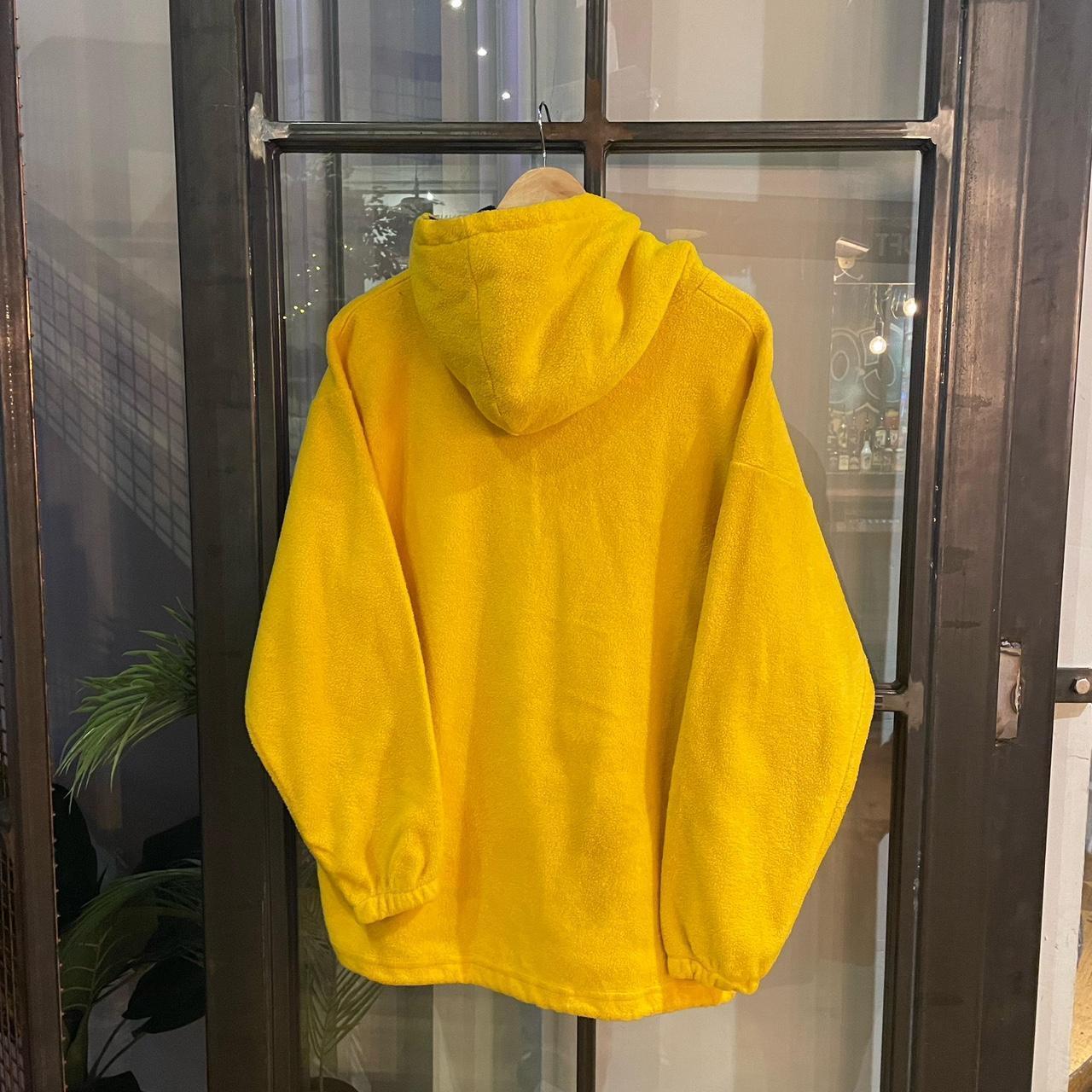 SWT451BR - Vintage Retro Essential Yellow Tommy Hilfiger USA Sweatshirt Hoodie with big spellout embroidered logo #usa #tommy #preppy #90s #y2k