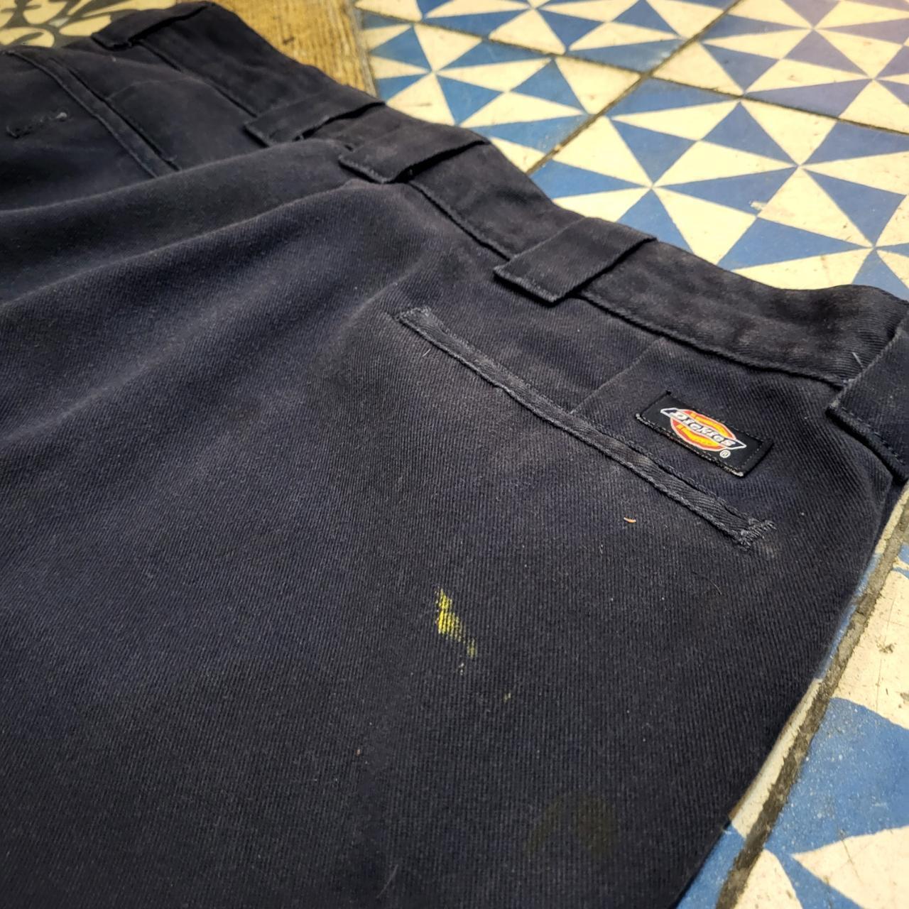 TRW0051BR - Vintage retro essential Navy Dickies Trousers pants jeans with embroidered embroidery graphic patch carpenter casual workwear #skater #y2k #dickies #workwear #straightleg