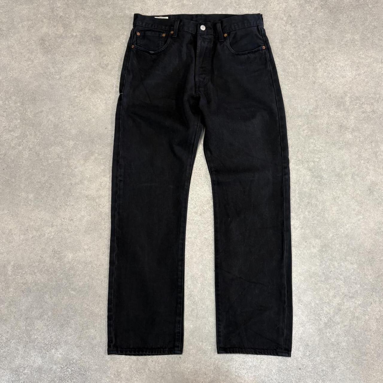 Vintage Black Wash Levi’s 501 Jeans Mens 33x30 Straight Leg Denim Trousers Skate Western Vintage Y2K 90s
