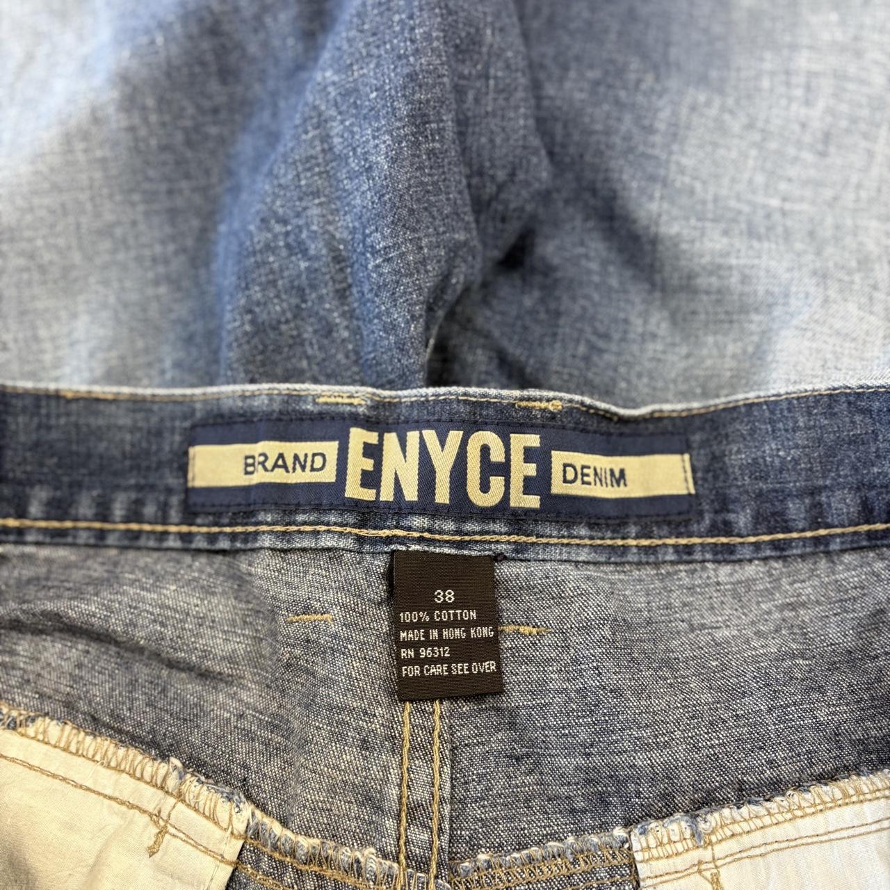 Vintage Enyce Jorts Mens 38” Blue Denim Jean Shorts Baggy Wide Leg Skate Surf Hip Hop 00s Y2K