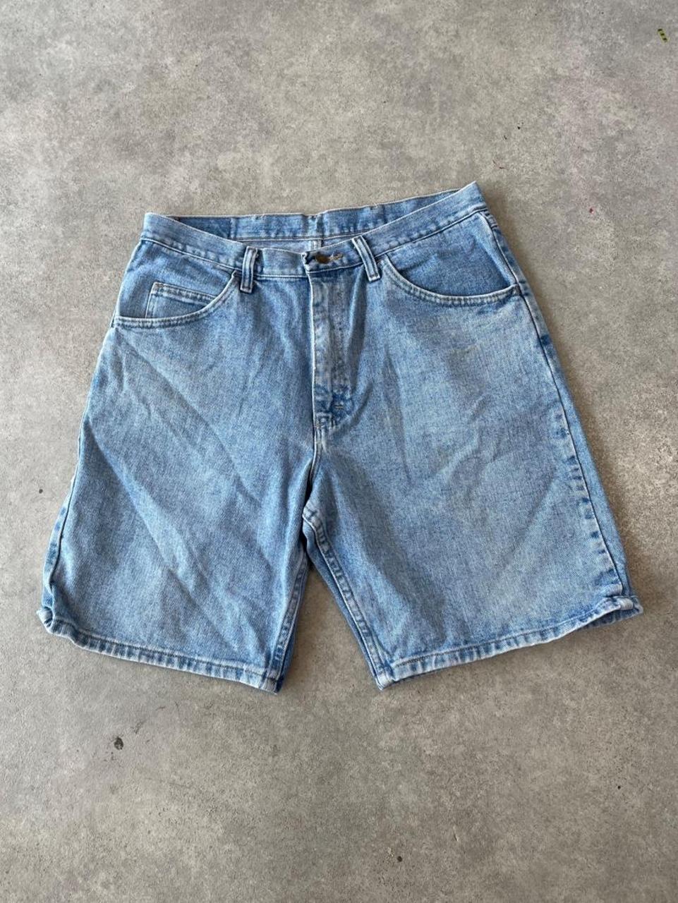 Wrangler Denim Light Wash Blue Jorts Shorts