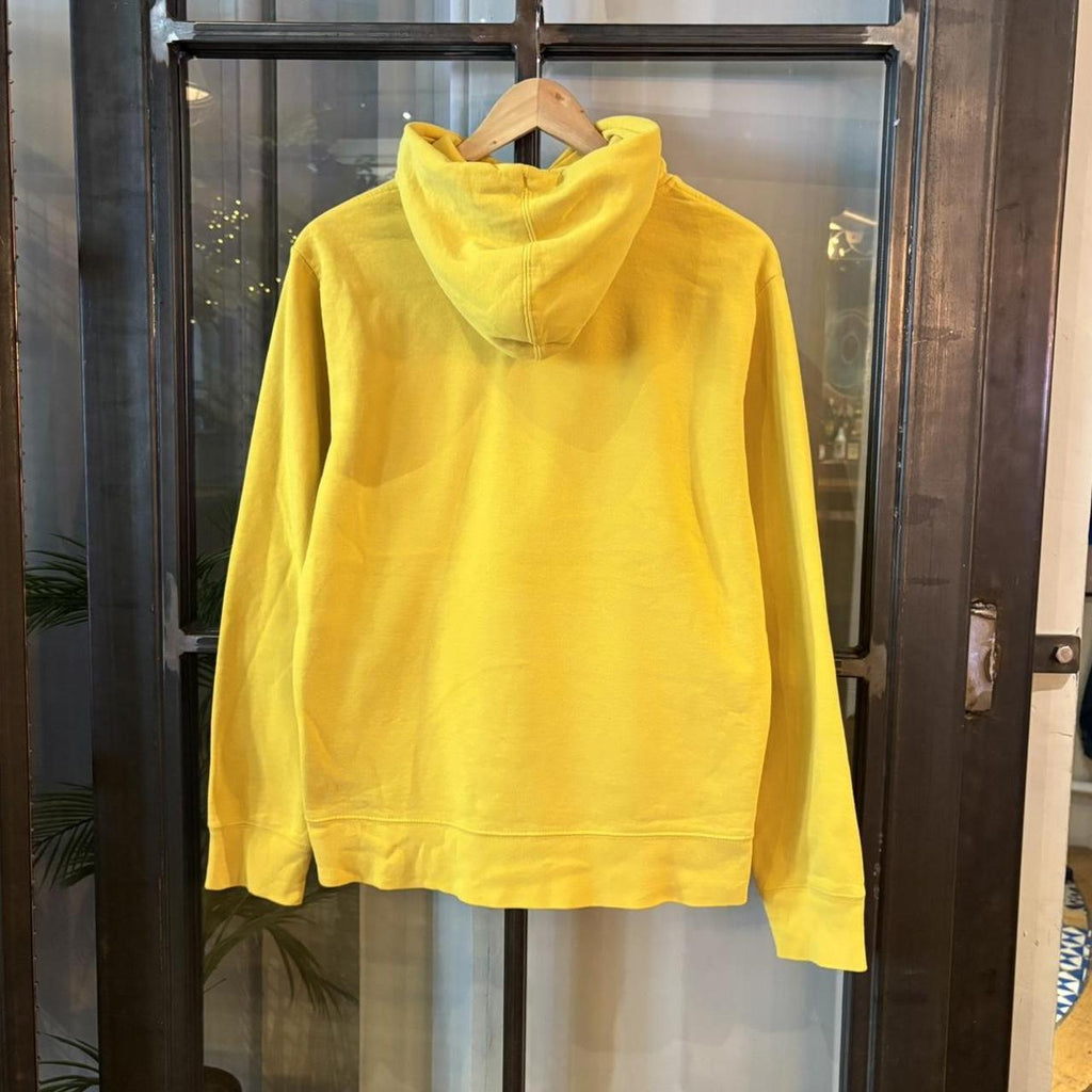 SWT618F - Vintage Retro Essential Yellow The North Face Sweatshirt Hoodie with centre print logo #90s #sportswear #essential #tnf #y2k