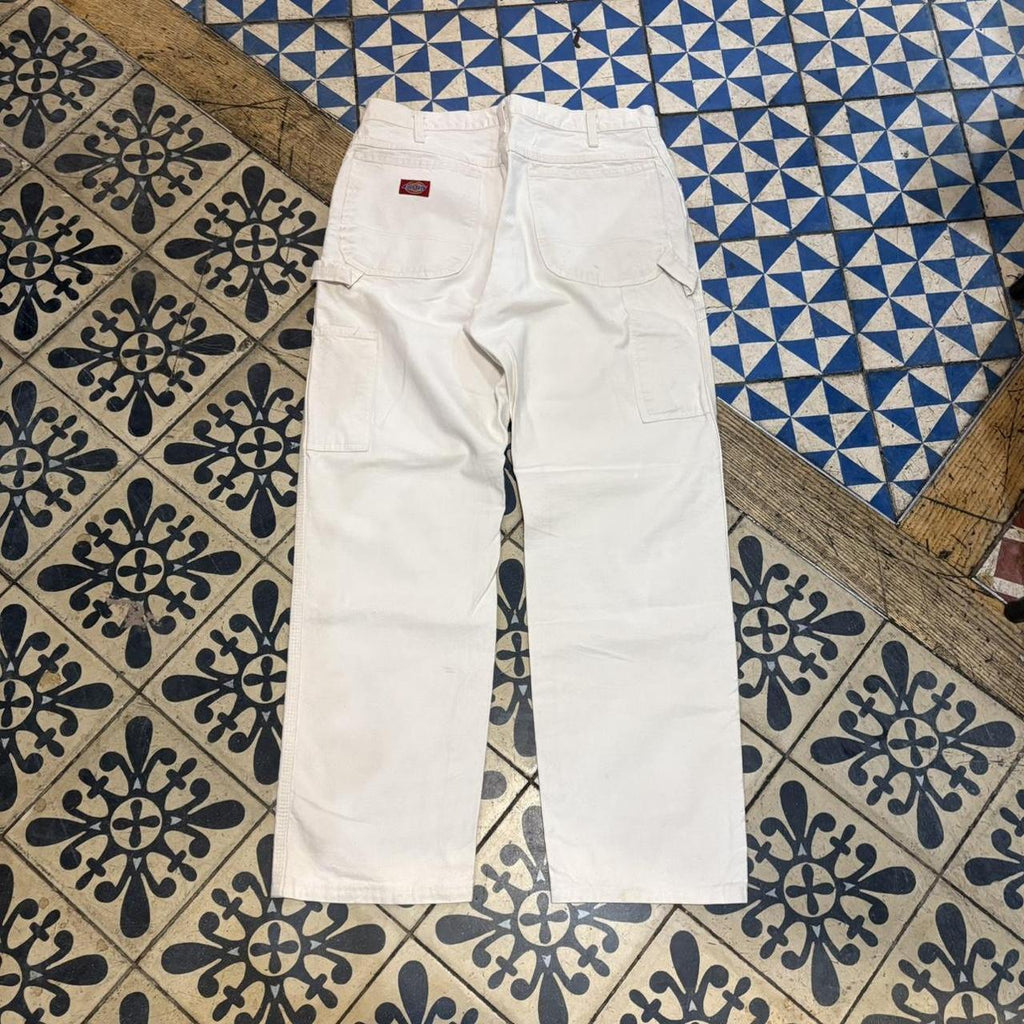 TRW400BR - Vintage retro essential  Cream Dickies Straight Leg Trousers pants casual workwear skate #workwear #wideleg #carpenter #dickies