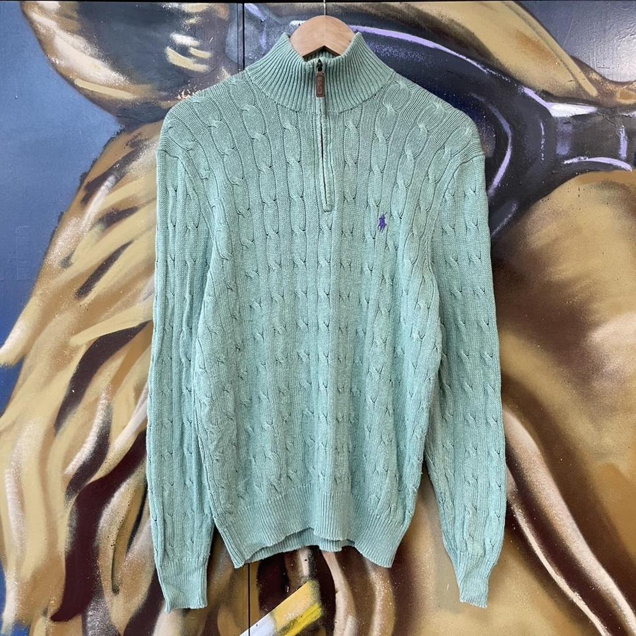 Ralph Lauren Cable Knit Quarter Zip Sweater