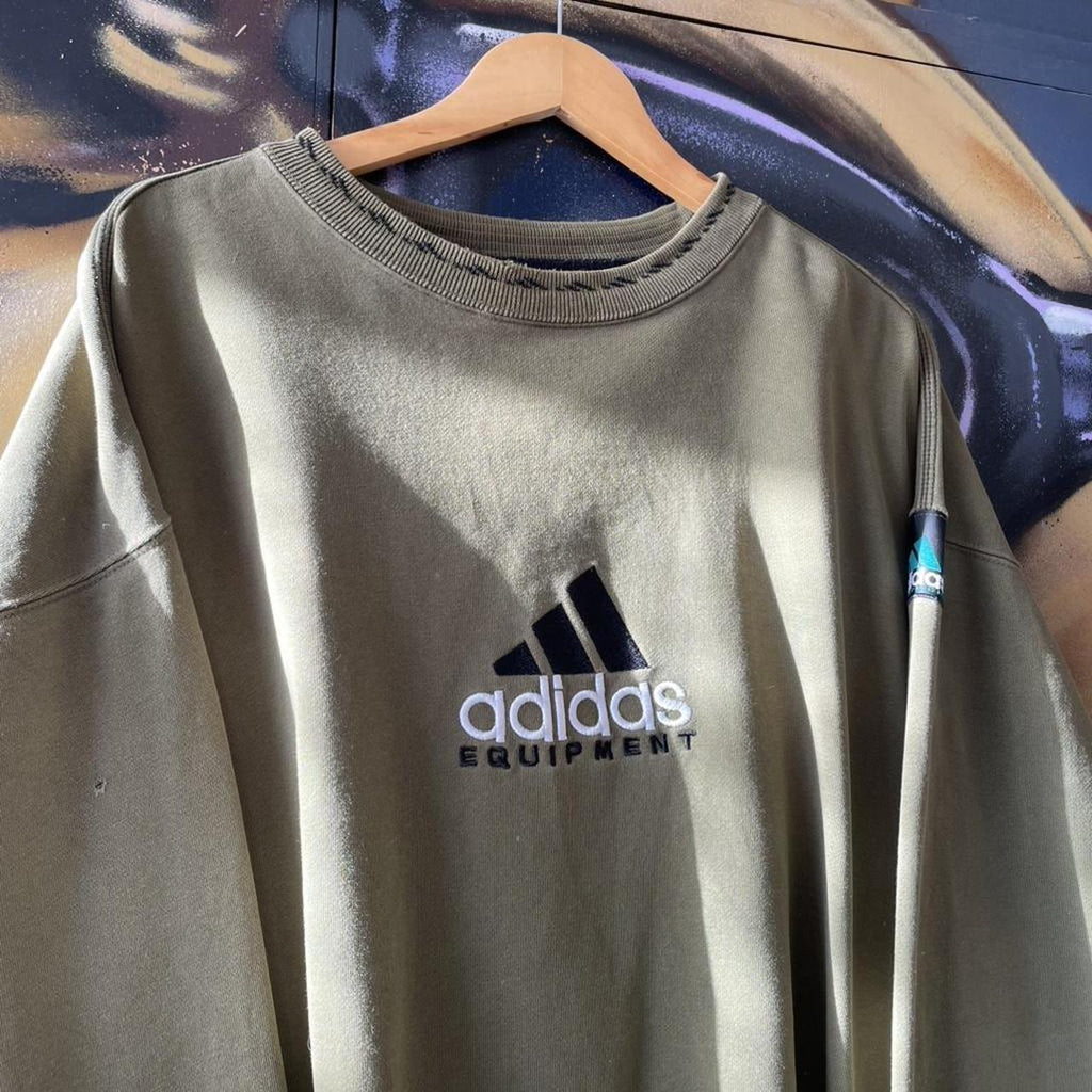 90s Adidas EQT Equipment Embroidered Spellout Sweatshirt
