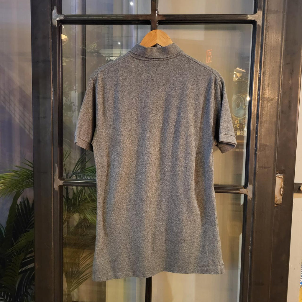 POL197 - Vintage Ralph Lauren Grey Polo Shirt Short Sleeve collared button up top #Y2K #preppy #chiefkeef #golf #oldmoney