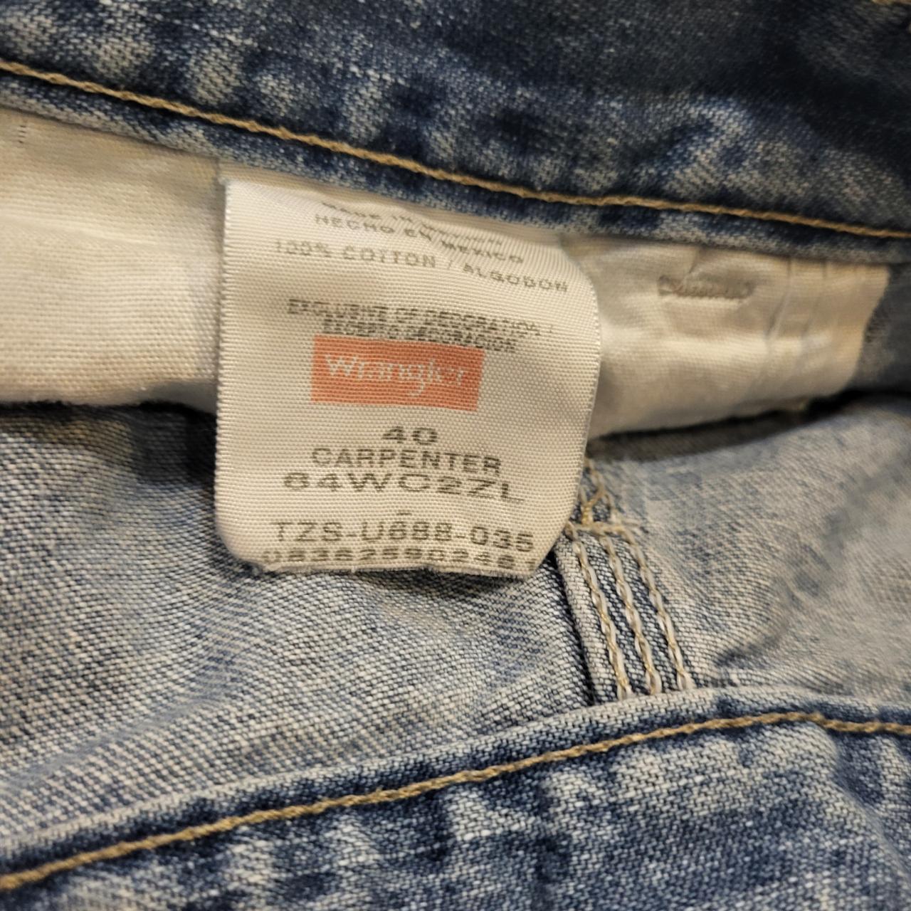 JRT5020 - Vintage Blue Wash Denim Shorts Jorts with detailed embroidered Logo carpenter workwear #wrangler #jorts #skater #y2k #hiphop