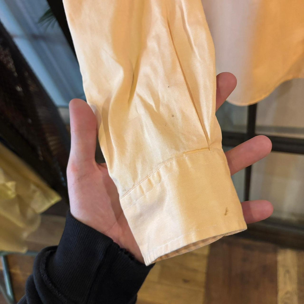 RLS226F - Vintage Ralph Lauren Apricot / Pastel Orange Longsleeve collared button up polo shirt top #Y2K #preppy #chiefkeef #smartcasual #oldmoney