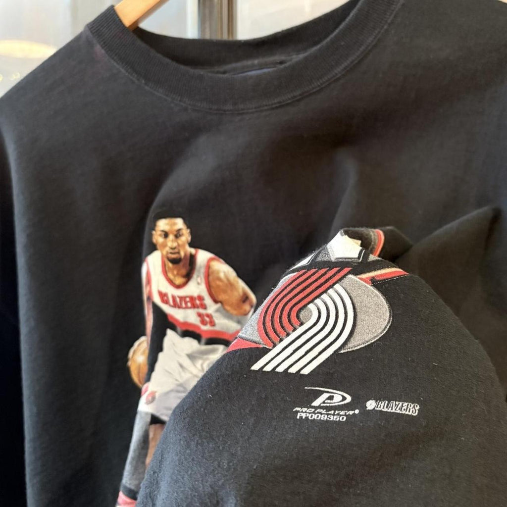 Vintage Scottie Pippen Portland Trail Blazers T-Shirt Mens XXL Black NBA Pro Player Tee 90s Y2K