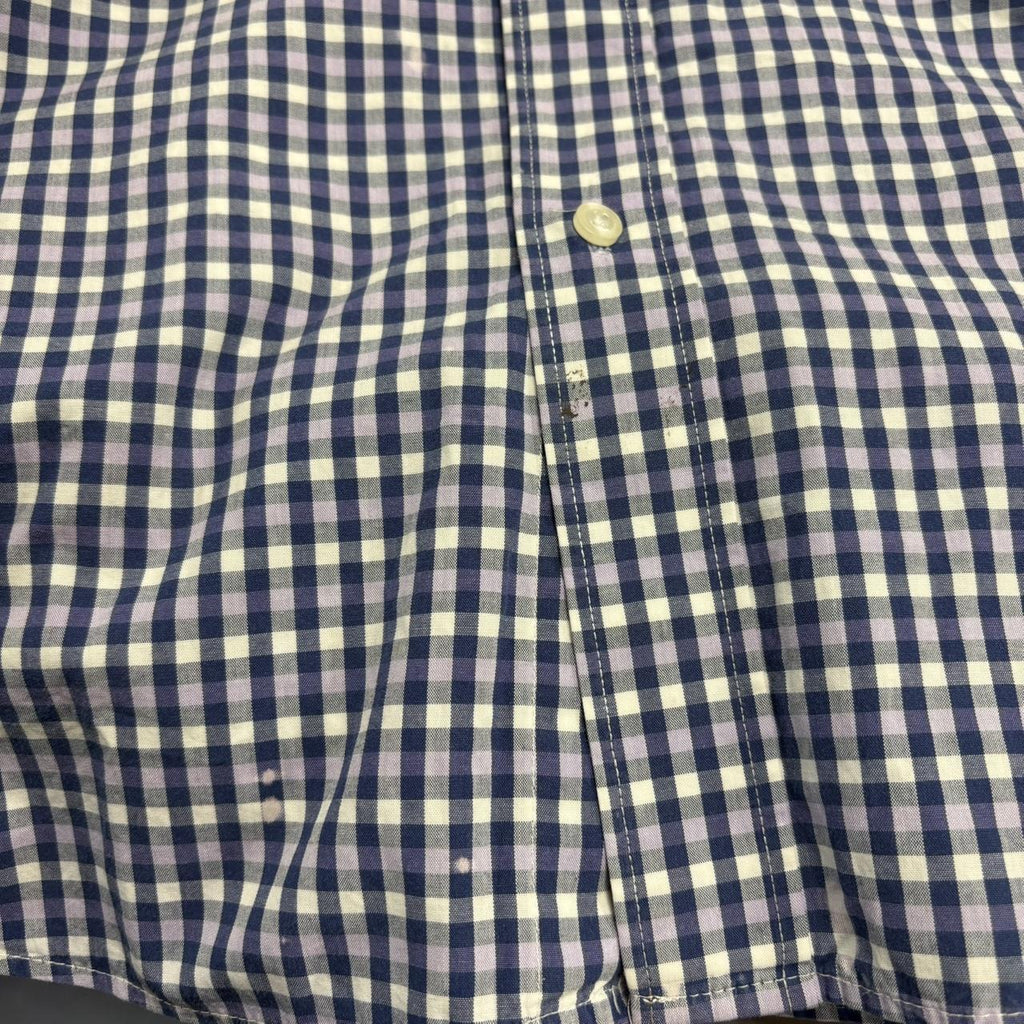 BR1912YL-U - Vintage Tommy Hilfiger Blue Check Longsleeve collared button up polo shirt top #Y2K #preppy #chiefkeef #smartcasual #oldmoney