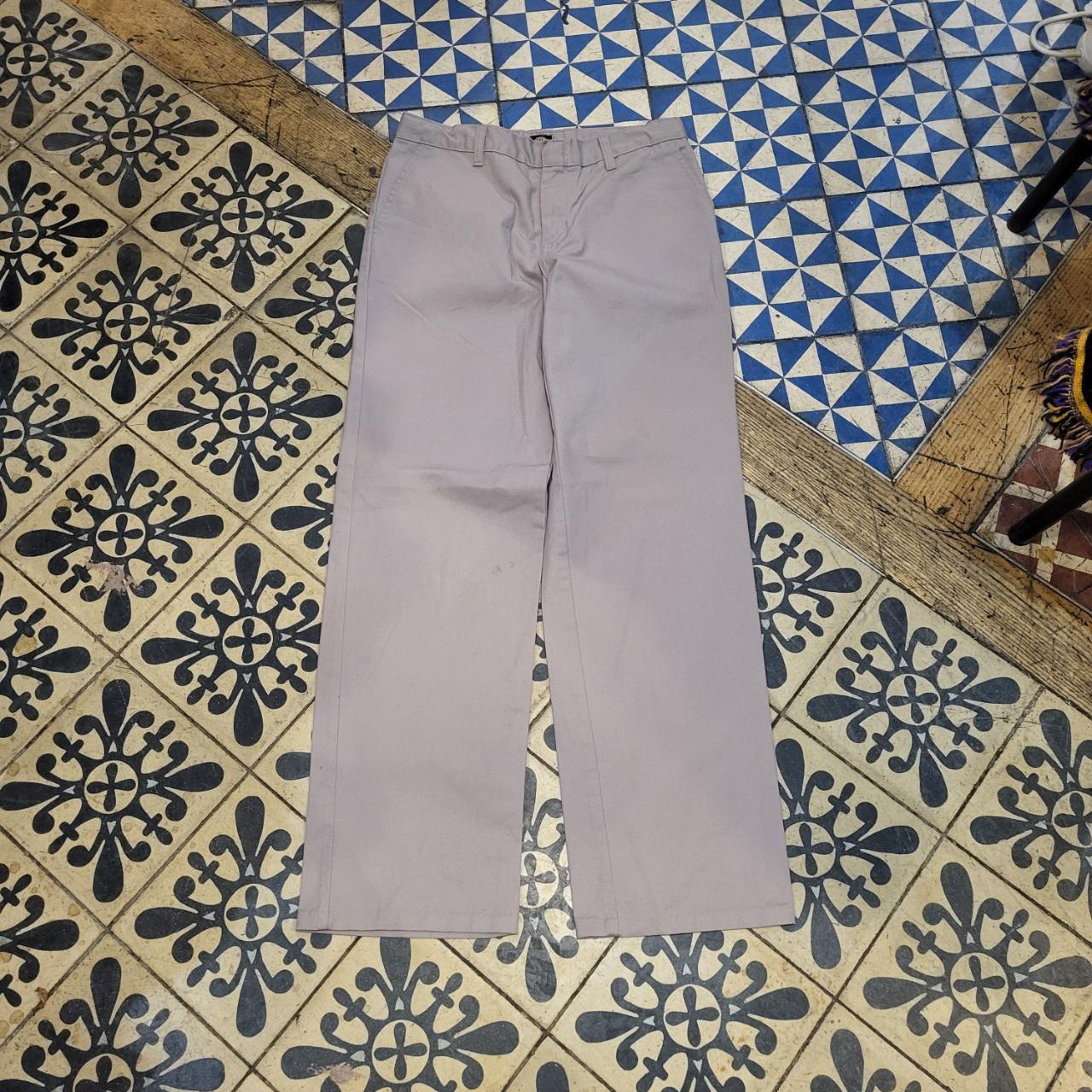 TRW312 - Vintage retro essential Baggy Overszied Dickies Grey Trousers pants with embroidered label carpenter casual workwear wide leg skate 90s Y2K style #Baggy #hiphop #skater #carpenter #dickies